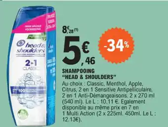 E.Leclerc SHAMPOOING HEAD & SHOULDERS" offre