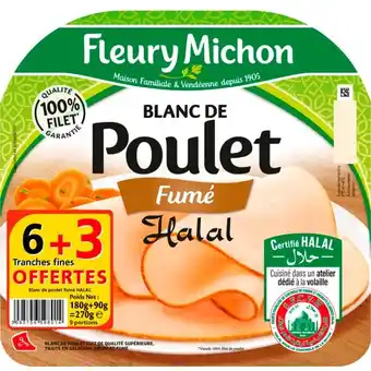 Auchan Blanc De Poulet Fumé Halal Fleury Michon offre