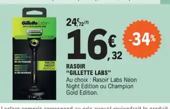 E.Leclerc RASOIR GILLETTE LABS" offre