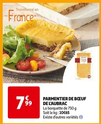 Auchan Supermarché Maison Tino PARMENTIER DE BŒUF DE L'AUBRAC offre