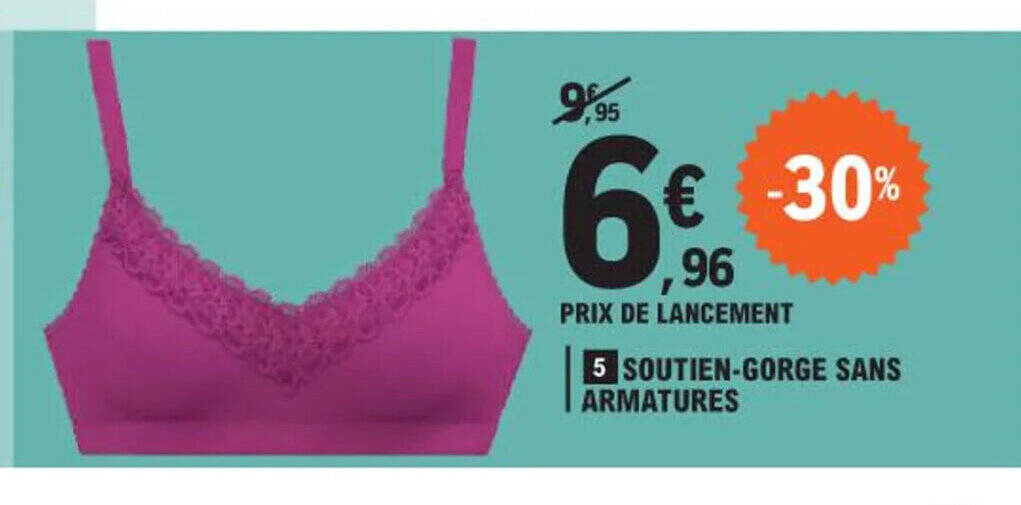 Soutien gorge best sale sans armature leclerc