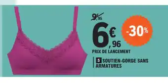 E.Leclerc 5 SOUTIEN-GORGE SANS ARMATURES offre