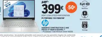 E.Leclerc PC PORTABLE 15S-FQ0021NF offre