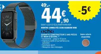 E.Leclerc MONTRE CONNECTÉE ECHO RAINBOW MINI offre