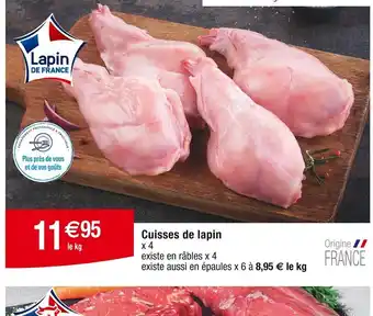 Cora x Carrefour Cuisses de lapin offre