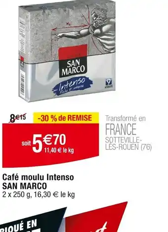 Cora x Carrefour Café moulu Intenso SAN MARCO offre