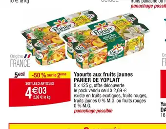 Cora x Carrefour Yaourts aux fruits jaunes PANIER DE YOPLAIT offre