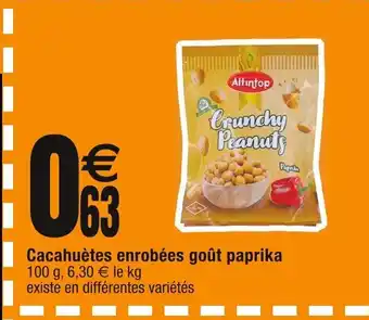 Cacahuètes enrobées goût paprika