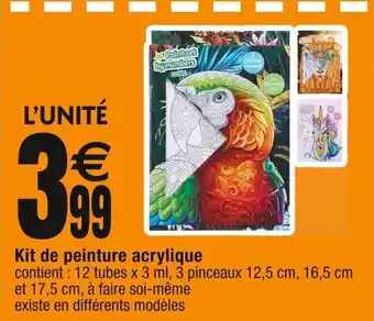 Cora x Carrefour Kit de peinture acrylique offre