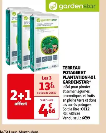 Auchan TERREAU POTAGER ET PLANTATIONS offre