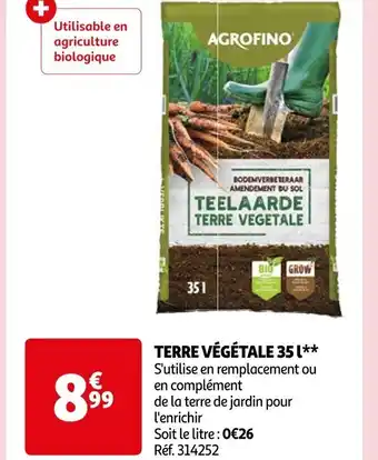 Auchan TERRE VÉGÉTALE 35 L offre