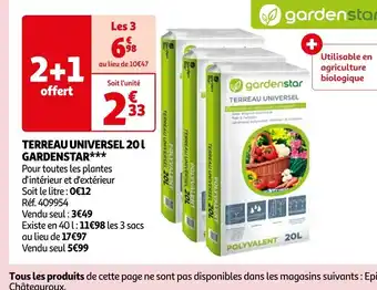 Auchan TERREAU UNIVERSEL 201 GARDENSTAR offre