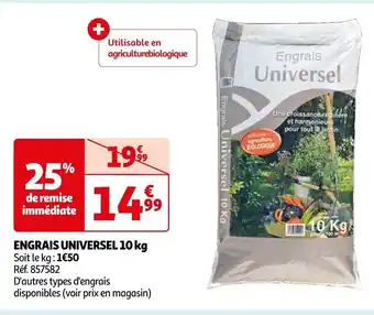 Auchan ENGRAIS UNIVERSEL 10 kg offre