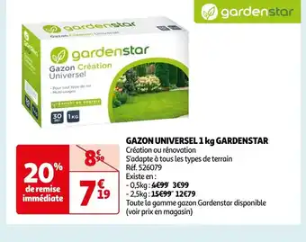 Auchan GAZON UNIVERSEL 1 kg GARDENSTAR offre