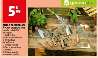 Auchan OUTILS DE JARDINAGE À MAIN GARDENSTAR offre