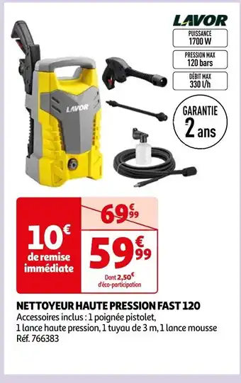 Auchan NETTOYEUR HAUTE PRESSION FAST 120 offre