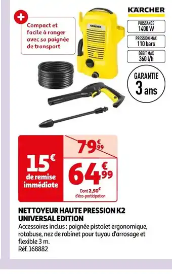 Auchan NETTOYEUR HAUTE PRESSION K2 offre
