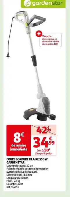 Auchan COUPE BORDURE FILAIRE 550 W offre