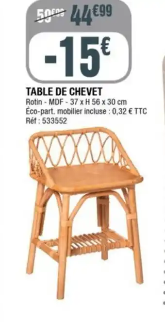 La Foir'Fouille TABLE DE CHEVET offre