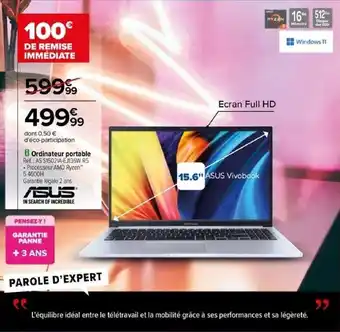Carrefour Ordinateur portable offre