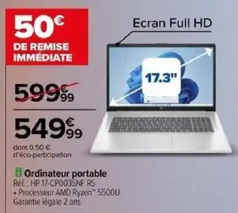 Carrefour Ordinateur portable offre