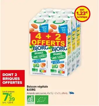Carrefour Boisson végétale BJORG offre