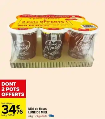 Carrefour Miel de fleurs LUNE DE MIEL offre