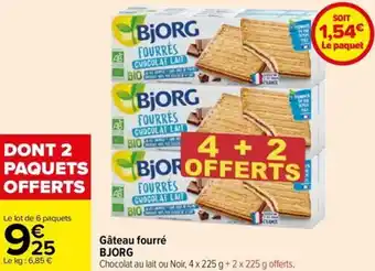 Carrefour Gâteau fourré BJORG offre