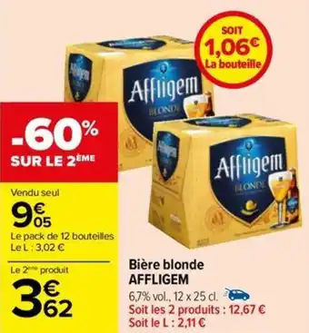 Carrefour Bière blonde AFFLIGEM offre