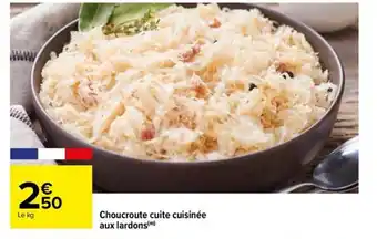 Carrefour Choucroute cuite cuisinée aux lardons(m) offre