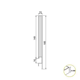 Bricomarché Kit de tiroir pour cuisine et sdb Concept - H. 185mm - P. 500mm - Fermeture amortie - Acier - Anthracite offre