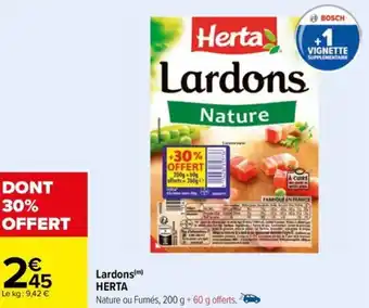Carrefour Lardons(m) HERTA offre
