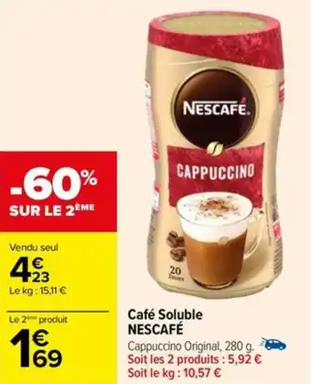 Carrefour Café Soluble NESCAFÉ offre