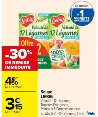 Carrefour Soupe LIEBIG offre