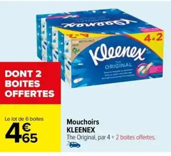 Carrefour Mouchoirs KLEENEX offre