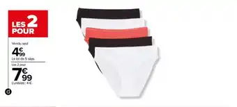 Slips en coton unis femme