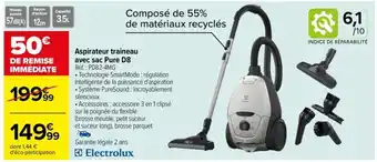Carrefour Aspirateur traineau avec sac Pure D8 offre