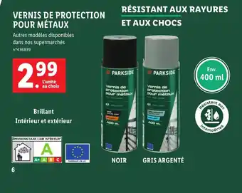Lidl VERNIS DE PROTECTION POUR MÉTAUX offre
