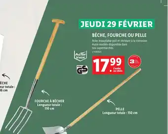 Lidl BÊCHE, FOURCHE OU PELLE offre