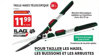 Lidl TAILLE-HAIES TÉLESCOPIQUE offre
