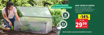 Lidl MINI-SERRE DE JARDIN offre