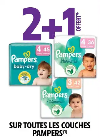 Intermarché SUR TOUTES LES COUCHES PAMPERS(¹) offre