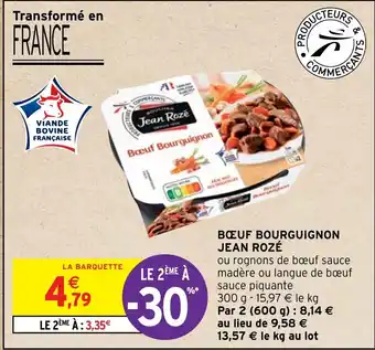 Intermarché BŒUF BOURGUIGNON JEAN ROZÉ offre