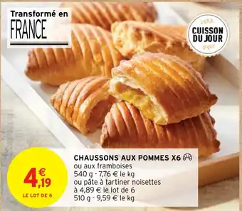 Intermarché CHAUSSONS AUX POMMES X6 offre