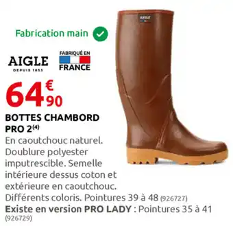Rural Master Bottes chambord pro 2 offre