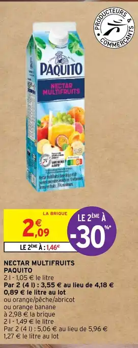 Intermarché NECTAR MULTIFRUITS PAQUITO offre