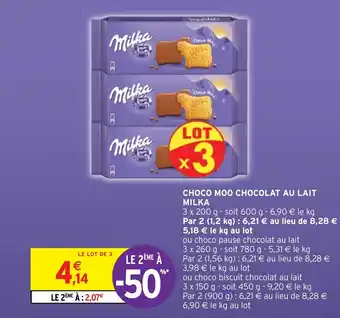 Intermarché CHOCO MOO CHOCOLAT AU LAIT MILKA offre