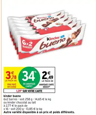 Intermarché kinder bueno offre