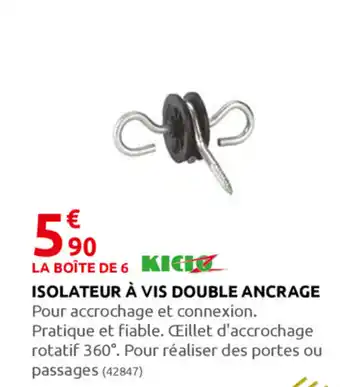 Rural Master Isolateur à vis double ancrage offre