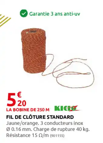 Fil de cloture standard